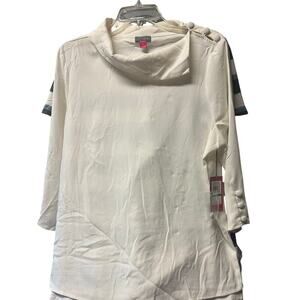 Vince Camuto Long Sleeve,  Ivory/NWT, Size Large